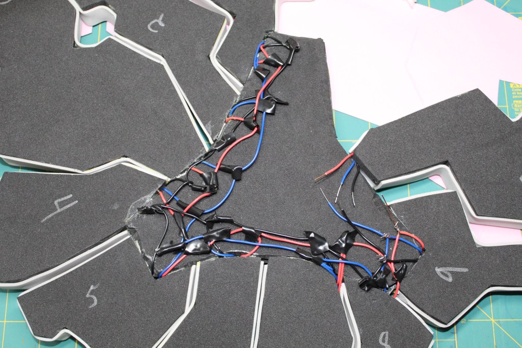 wire and soldering the panels together